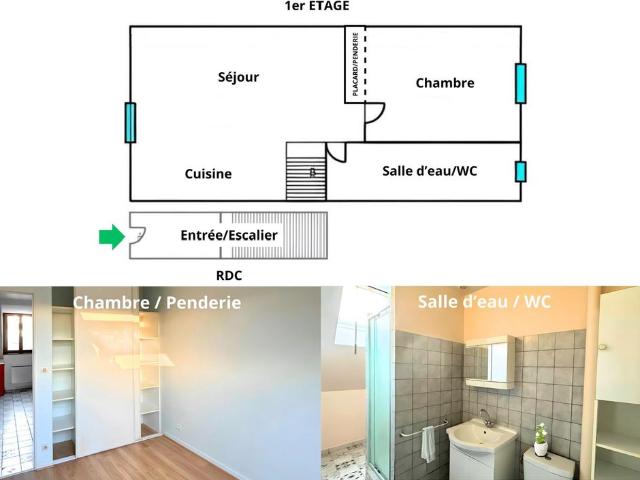 Appartement de 30m2 à louer sur Tours
