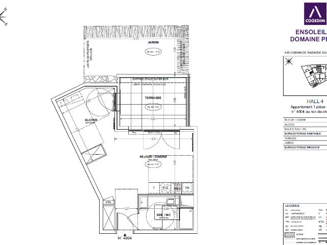 Appartement de 35.1 m² à COGOLIN