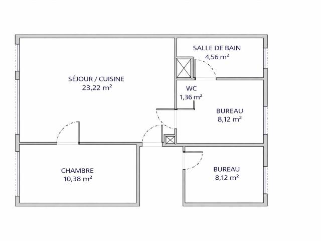 Appartement de 3 pièces 47m² Les Mureaux