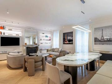 Appartement de luxe avec 3 chambres dans le 8ème arrondissement de Paris, 75008: 130 m² — #5212