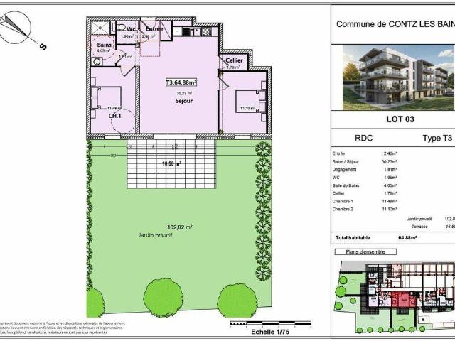 Appartement en Vente à Contz les Bains