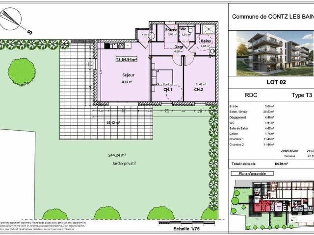 Appartement en Vente à Contz les Bains