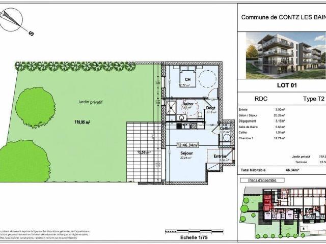 Appartement en Vente à Contz les Bains