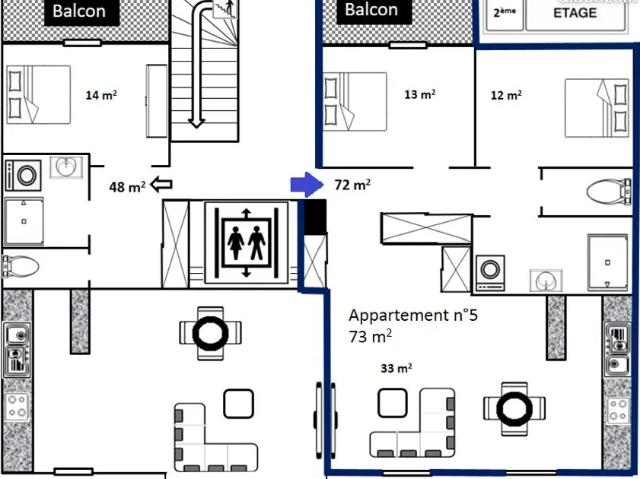 APPARTEMENT F3 – 73m2 – Av. BLIES SARREGUEMINES