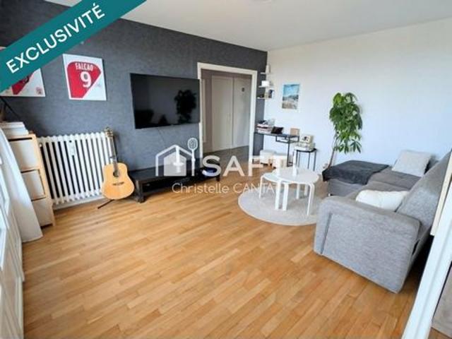 Appartement F3 très lumineux, cave, garage et jardin