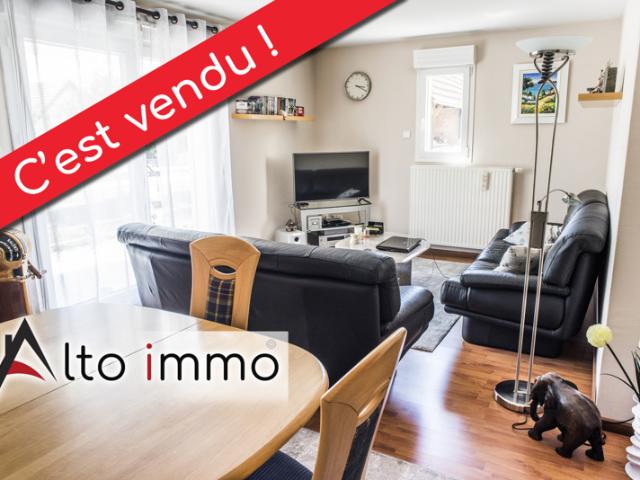 Appartement F3 de 68m2 hab. avec terrasse/cave/2 parkings/ga