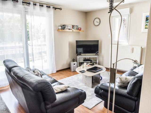 Appartement F3 de 68m2 hab. avec terrasse/cave/2 parkings/ga