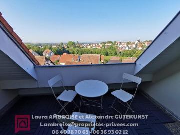 Appartement Hochfelden 3 pièce s 65 m2 avec terrasse, cave, garage