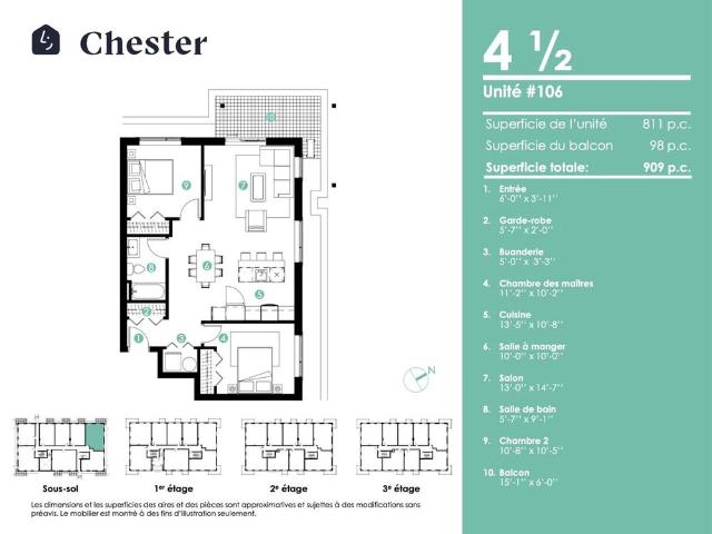 Appartement Huntingdon � Louer