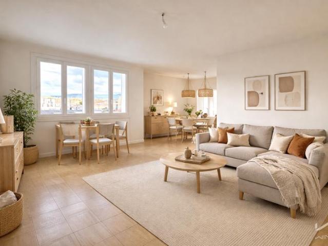 Appartement 4 pièces lumineux avec vue panoramique, terrasse