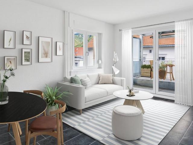 Appartement lumineux de 3 pièces avec grand balcon