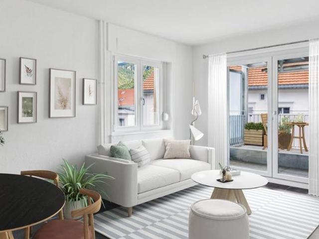 Appartement lumineux de 3 pièces avec grand balcon