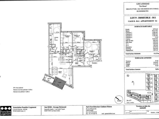 Appartement Meaux 4 pièce s 111.75m2