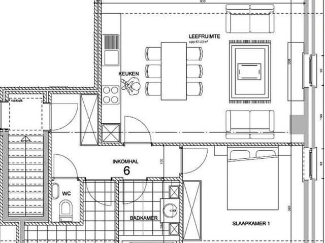 Appartement met 1 slaapkamer, EPC A