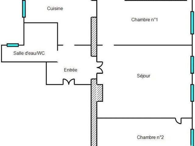Appartement meublé 3 pièces 46 m²