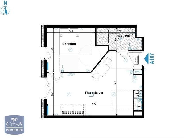 Appartement meublé 2 pièces 40 m²