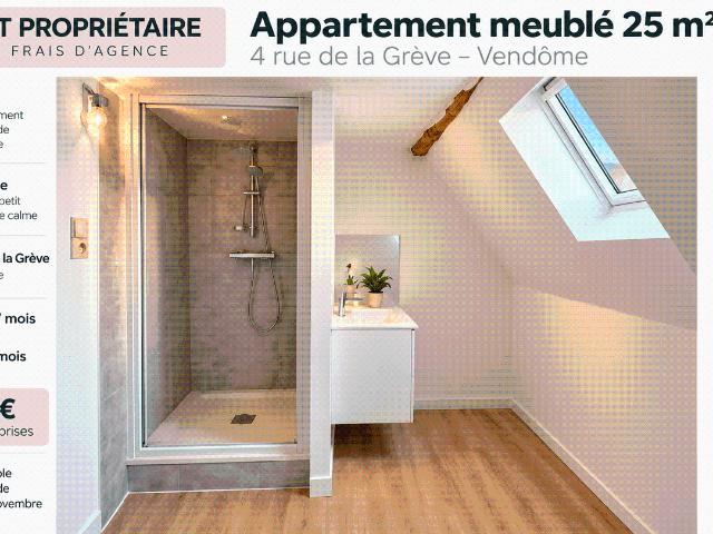 APPARTEMENT MEUBLÉ À LOUER – VENDÔME CENTRE– DIRECT PROPRIÉTAIRE
