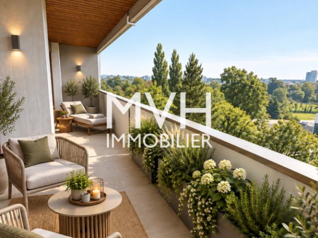 Appartement meublé au 9ème étage avec vue sur le Mont blanc