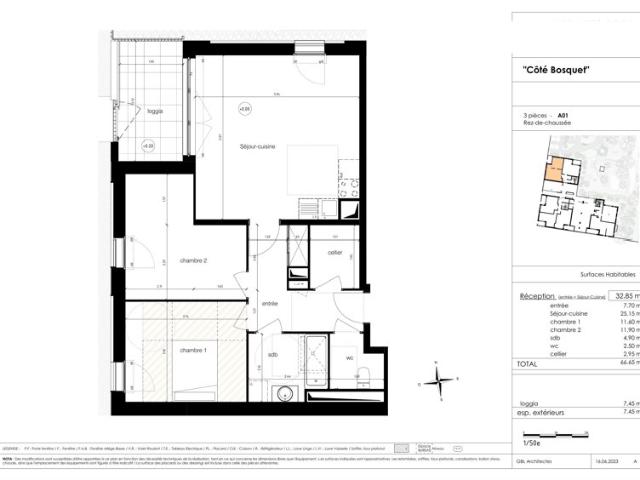 Appartement moderne à Reims, 67.7 m², 2 chambres