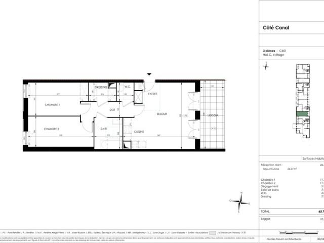 Appartement moderne T3 à Reims