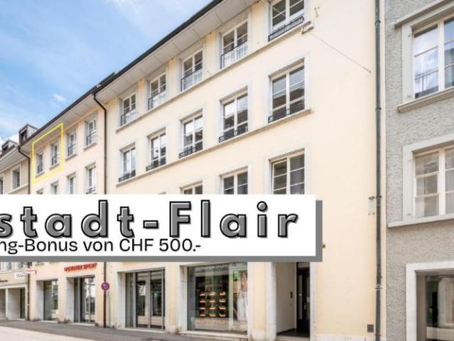 Appartement modernisé au cœur de Soleure. Bon d'achat pour l'aménagement inclus