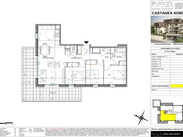Appartement neuf de 3 chambres avec terrasse 85m² Evian les Bains