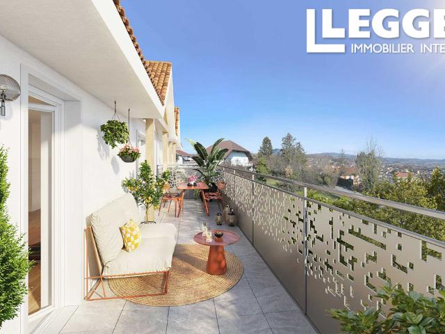 Appartement neuf paisible situé à la périphérie d'Annecy et à proximité de l'autoroute, avec espace extérieur