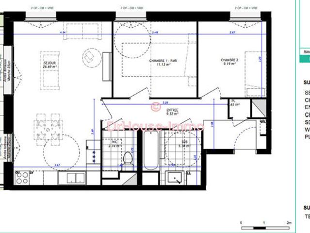 Appartement neuf T3 avec balcon et parking