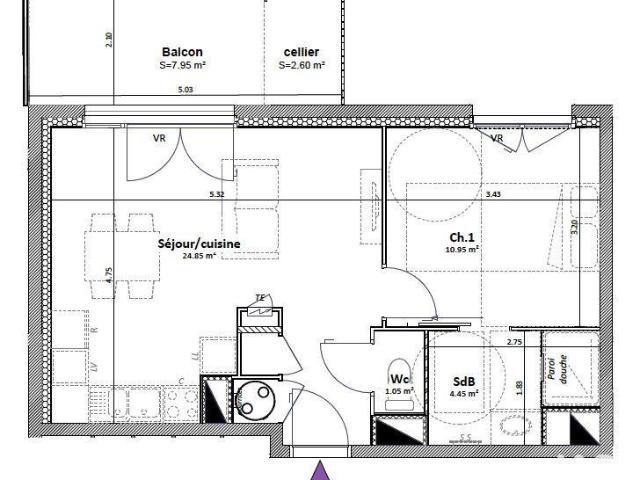 Appartement neuf 2 pièces 42 m²