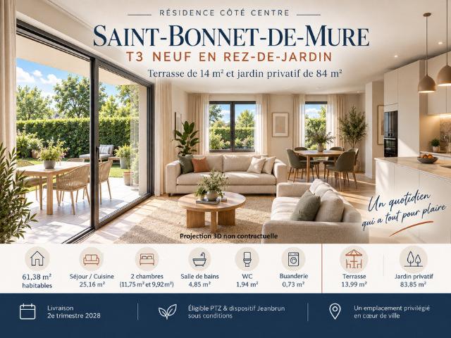 Appartement neuf 3 pièces 61 m²