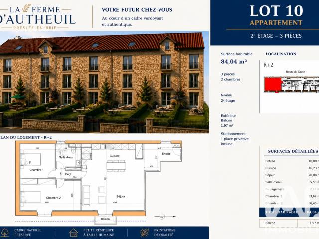 Appartement neuf 3 pièces 84 m²