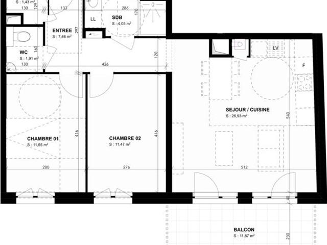 Appartement Neuf 3P