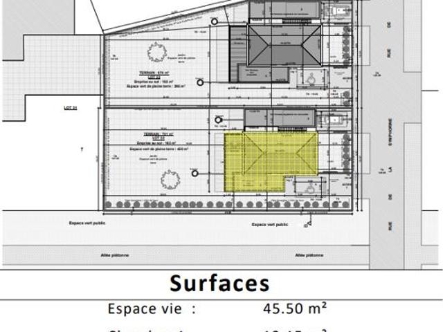 Appartement neuf 4 pièces en rez de chaussée avec garage