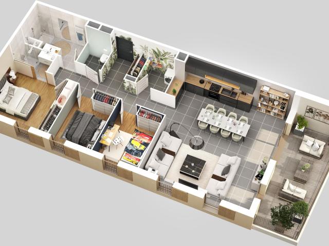Appartement neuf 4 pièces 101 m²
