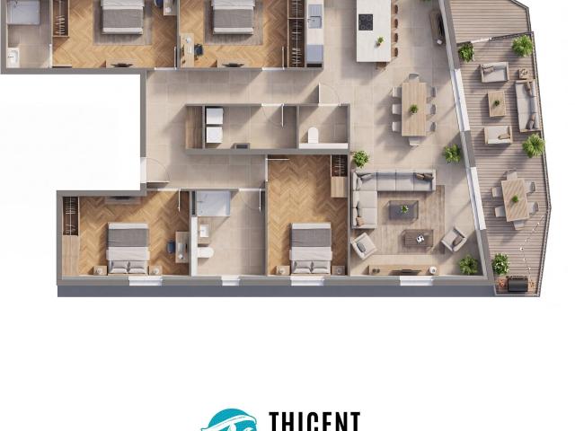 Appartement neuf 5 pièces 113 m²