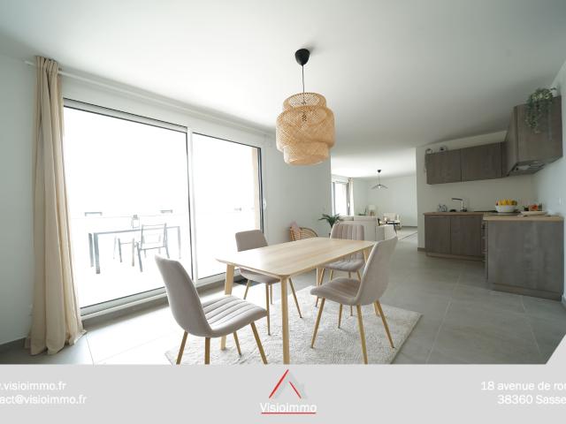 Appartement neuf 5P de 124 m2 en attique + terrasse de 34 m2. Garage en sus C501