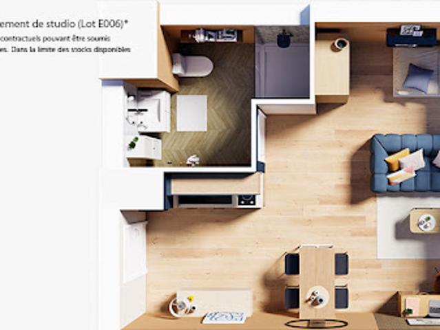 Appartement 1 pièce 19 m2