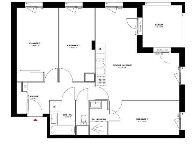 Appartement Rochetaillée sur Saône 4 pièces 78m2