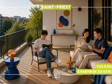 Appartement Saint Priest 3 pièces RÉSIDENCE ALBA TVA RÉDUITE