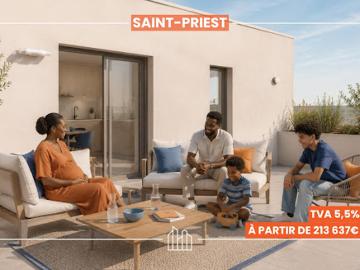 Appartement Saint Priest 3 pièces RÉSIDENCE LOLA TVA RÉDUITE