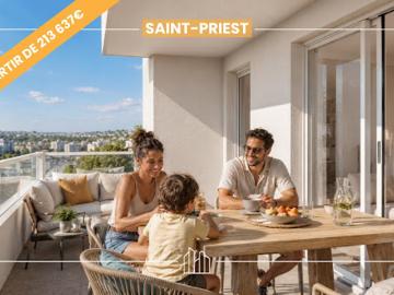 Appartement Saint Priest 5 pièces RÉSIDENCE ALBA TVA RÉDUITE
