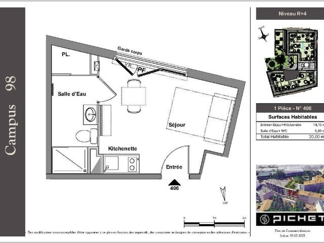 Appartement Studio 20m2 à louer à Marseille 10e arrondissement