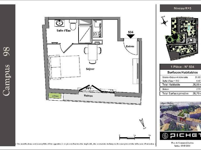 Appartement Studio 26m2 à louer à Marseille 10e arrondissement