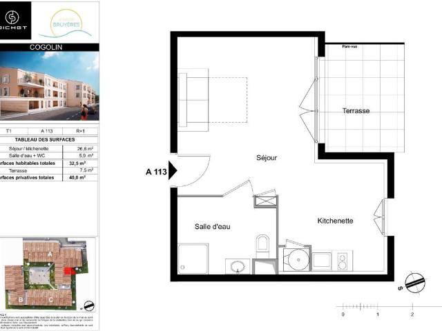 Appartement Studio 32.5m2 à louer à Cogolin | Pichet
