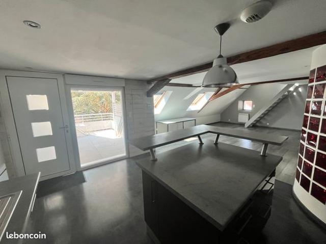 Appartement style Loft Centre de Etupes 69 m² en Carrez 1 Chambre et 1 bureau