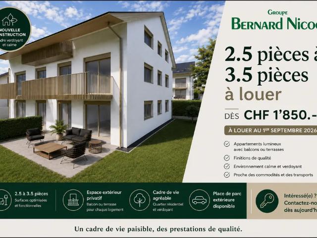 Appartements neufs de 3.5 pièces dans un quartier idéal à Prilly