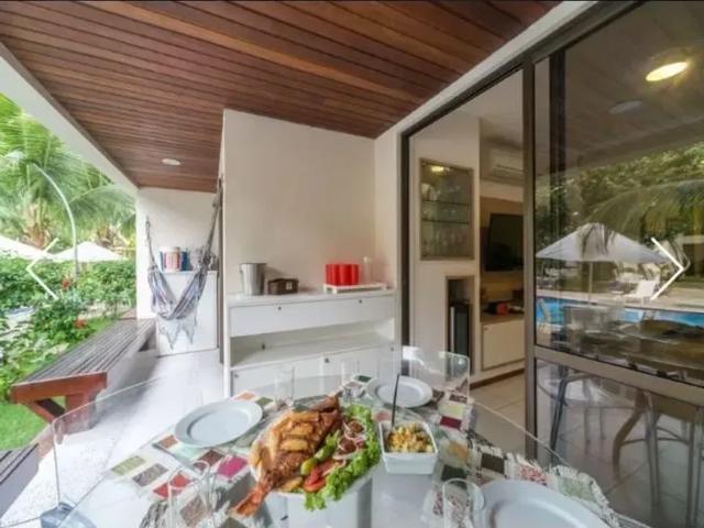 Apt alto padrão térreo todo mobiliado com piscina na frente em Muro Alto Porto de Galinhas