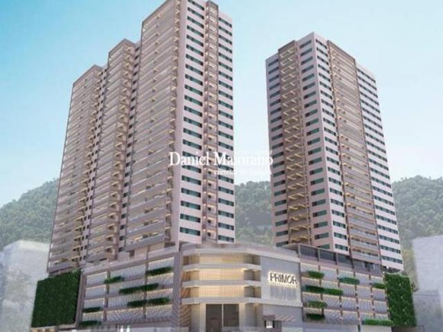 Apto de 2 dorm c/ 2 SUÍTES, 2 VAGAS, 93,06 m² de área útil. Bairro: CANTO DO FORTE