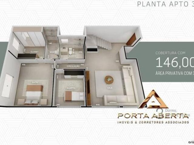 Apto de 2 Quartos, sendo 1 Suite COD 918