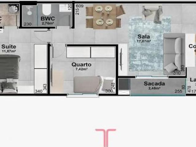 Apto Garden 2 quartos 1 suite no bairro agua verde a venda R$761.500,00